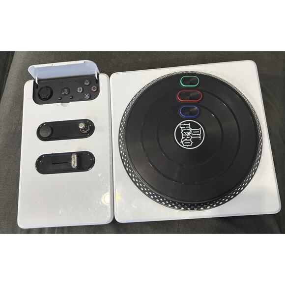 White DJ Hero Wireless Turntable Controller for PS2 & PS3 (NO Dongle)